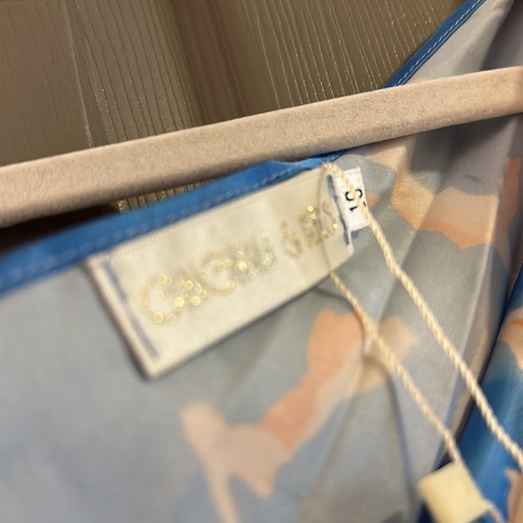 One shoulder gingham and heels dress. NWT - Picture 8 of 10